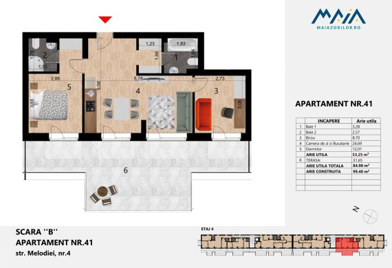 Apartament 2 Camere - EC TIP 9B